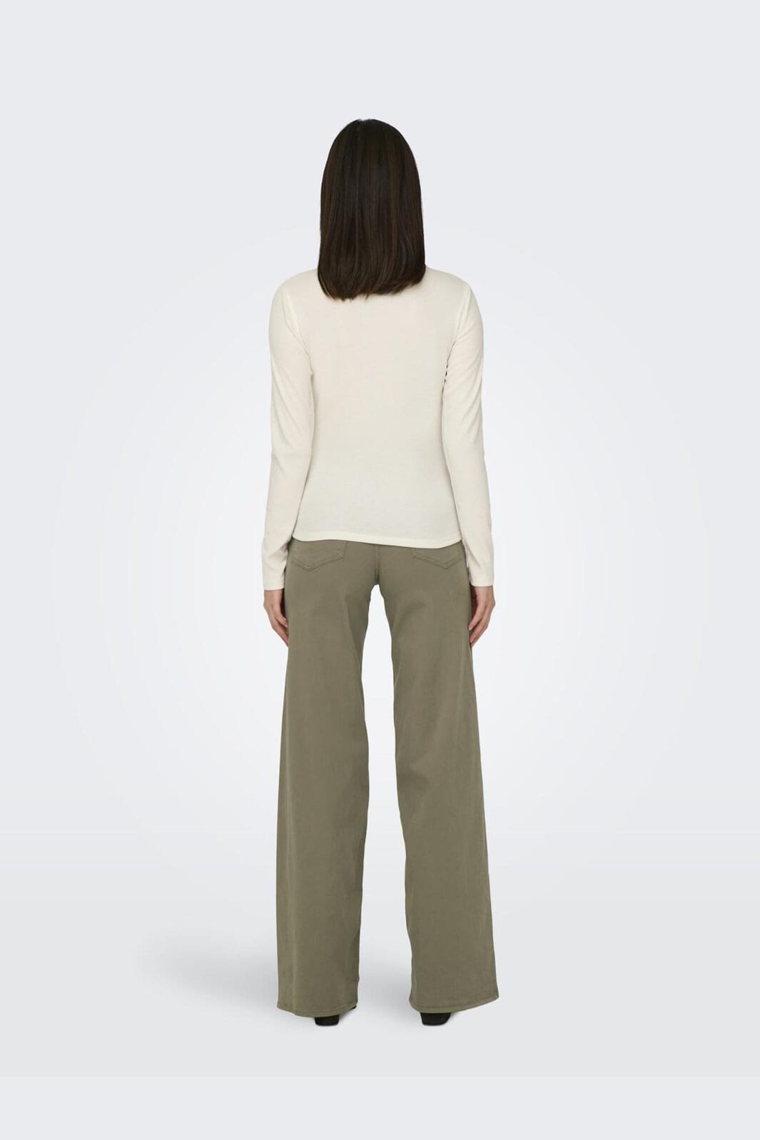 JDY - Jdysolar L/S O Neck Top Dia - 4381391 Cloud Dancer