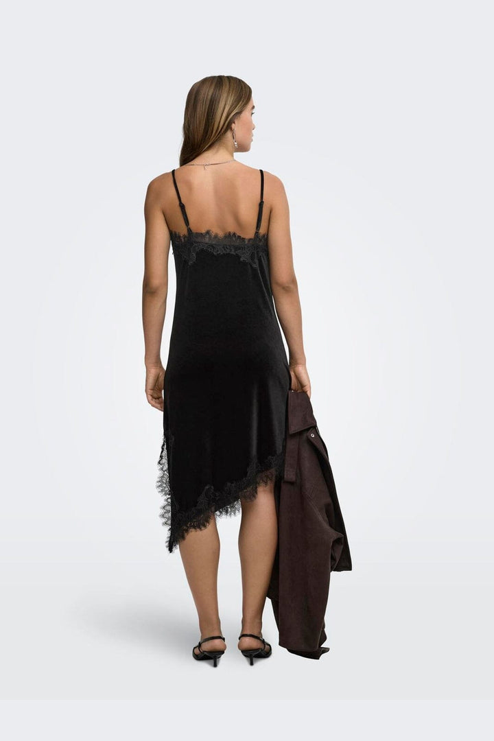 JDY - Jdyvalerie S/L Velvet Lace Dress - 5121628 Black