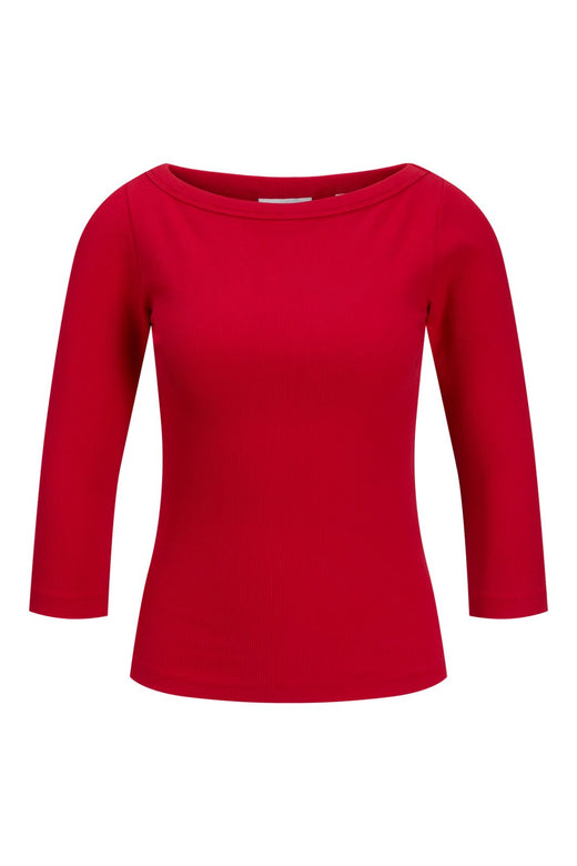 Jjxx - Jxfifi Str 3/4 Boatneck Top - 5144848 Tango Red