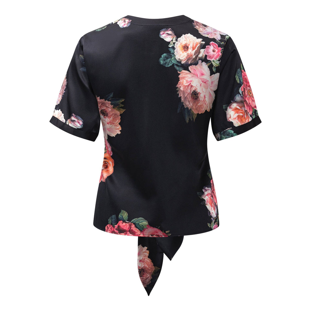 Karmamia - Blair Blouse (Short) 2388 - Fiori Noir Bluser 