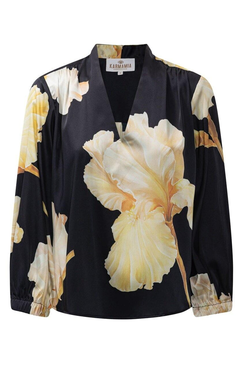 Karmamia - Jody Blouse 2348 - Gold Maxi Flower