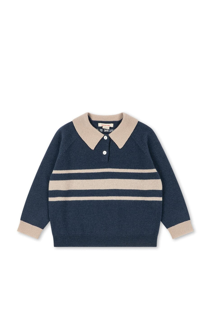 Konges Sløjd - Basi Polo Ks106376 - Dark Blue Stripe T-shirts 