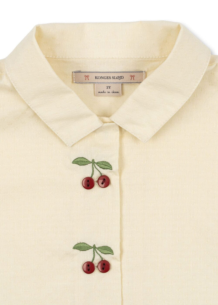 Konges Sløjd - Evia Cherry Shirt Gots Ks104795 - Cloud Cream