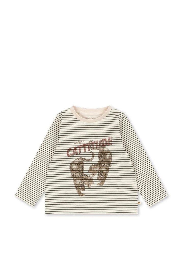 Konges Sløjd - Lin Ls Tee Gots Ks106517 - Stripe Oasis T-shirts 
