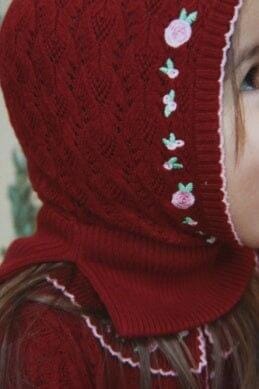 Konges Sløjd - Rosier Balaclava Ks106223 - Pomegranate Elefanthuer 