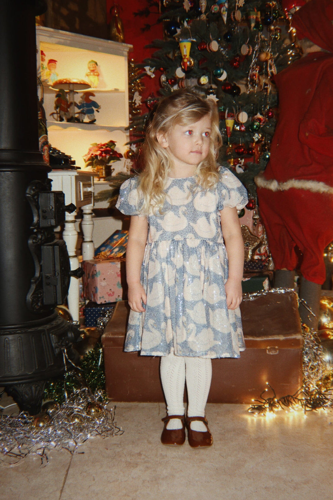 Konges Sløjd - Starla Sequin Dress Grs Ks106609 - Swan Kjoler 