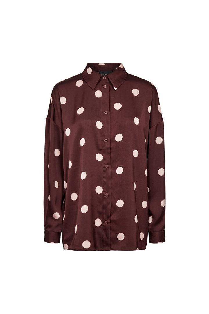 Liberte - Dotti Ls Shirt 22349 - Plum Rose Big Dot