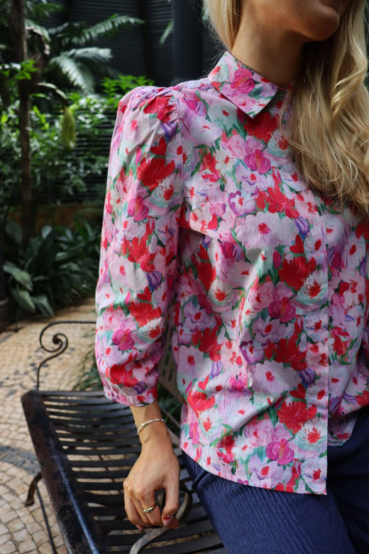 Liberte - Flora-Blouse 21249 - Painted Pink Flower