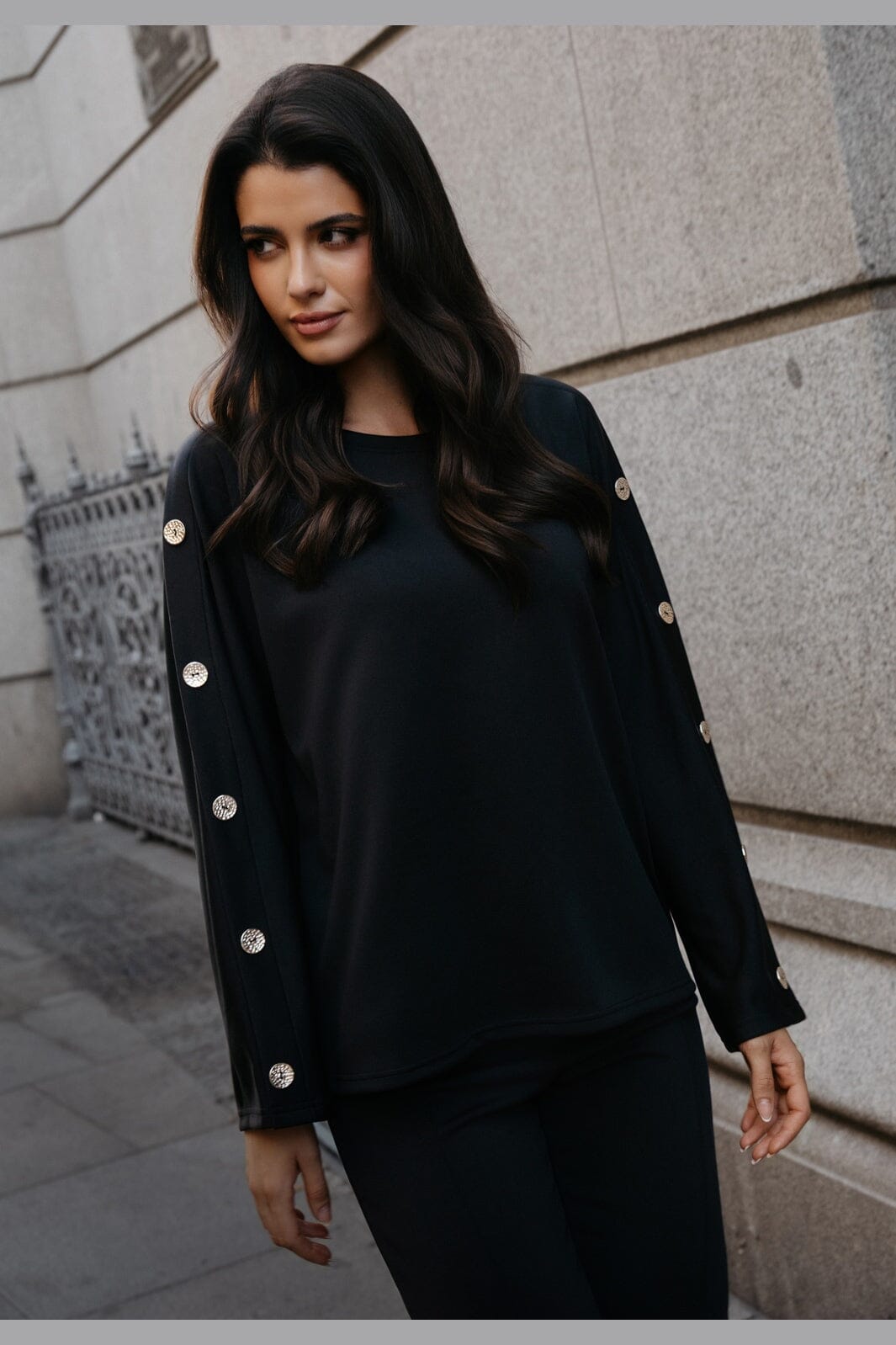 Liberte - Henne Ls Bat Blouse 22516 - Black