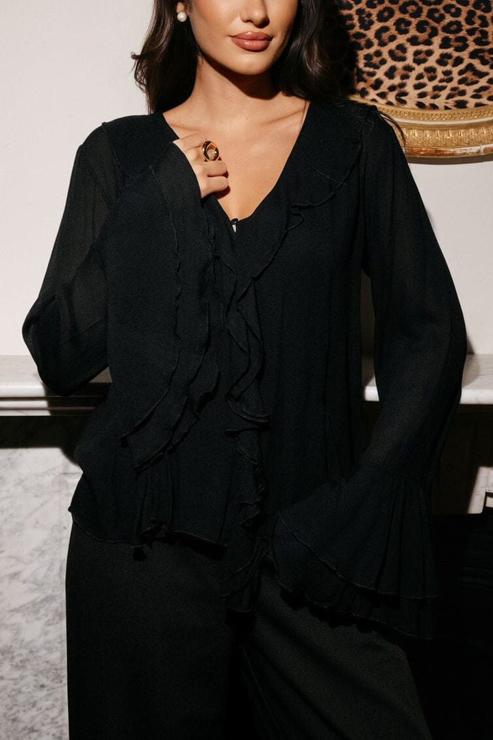 Liberte - Siffi Ls Blouse 22487 - Black Bluser 