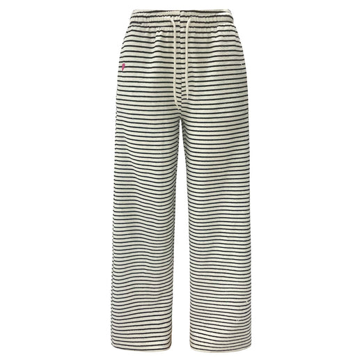 Liberte - Sus-Wide-Pants 22314 - Black Creme Stripe Bukser 