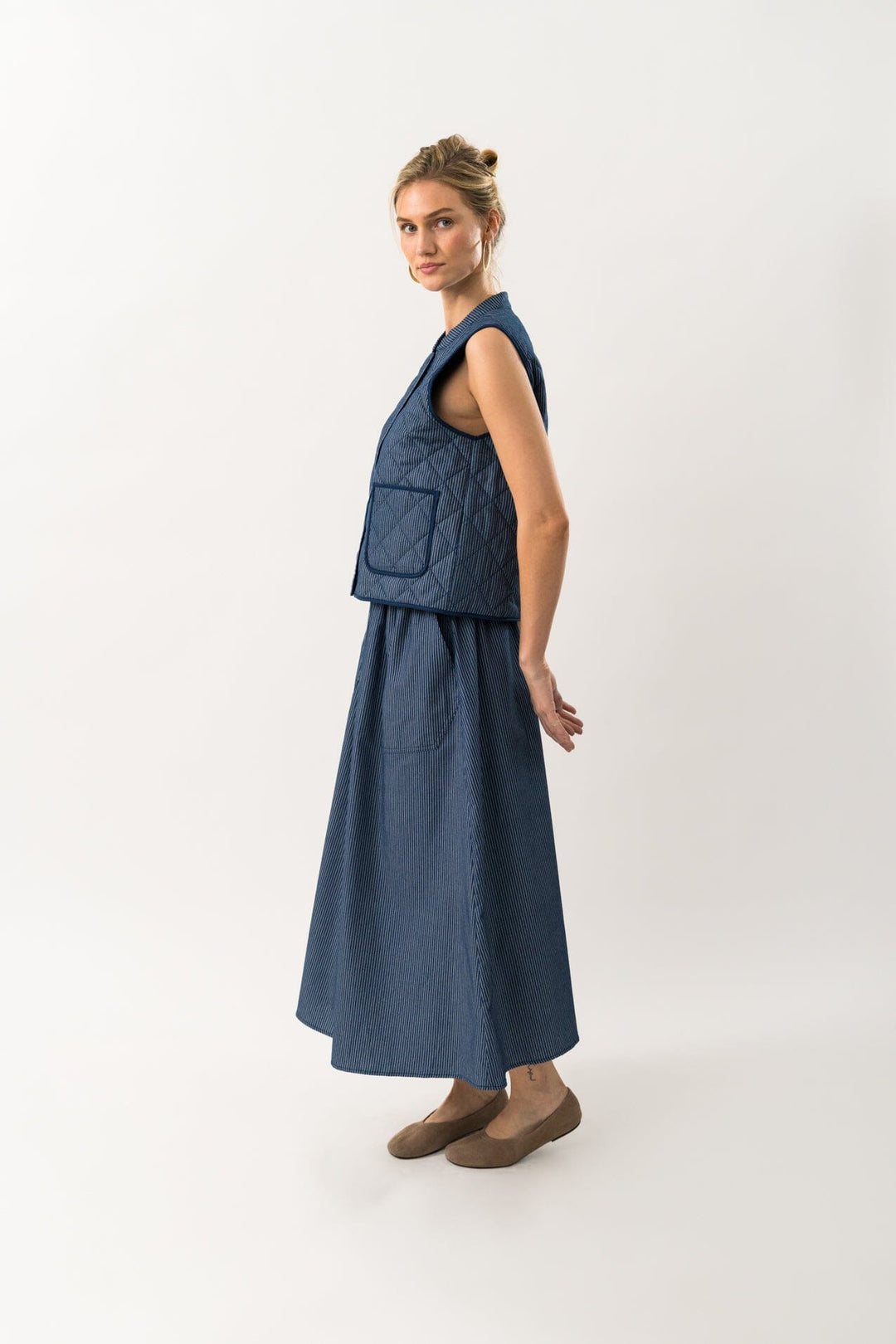 Lollys Laundry - Akanell Maxi Skirt 90060-2074 - 23 - Dark Blue Nederdele 