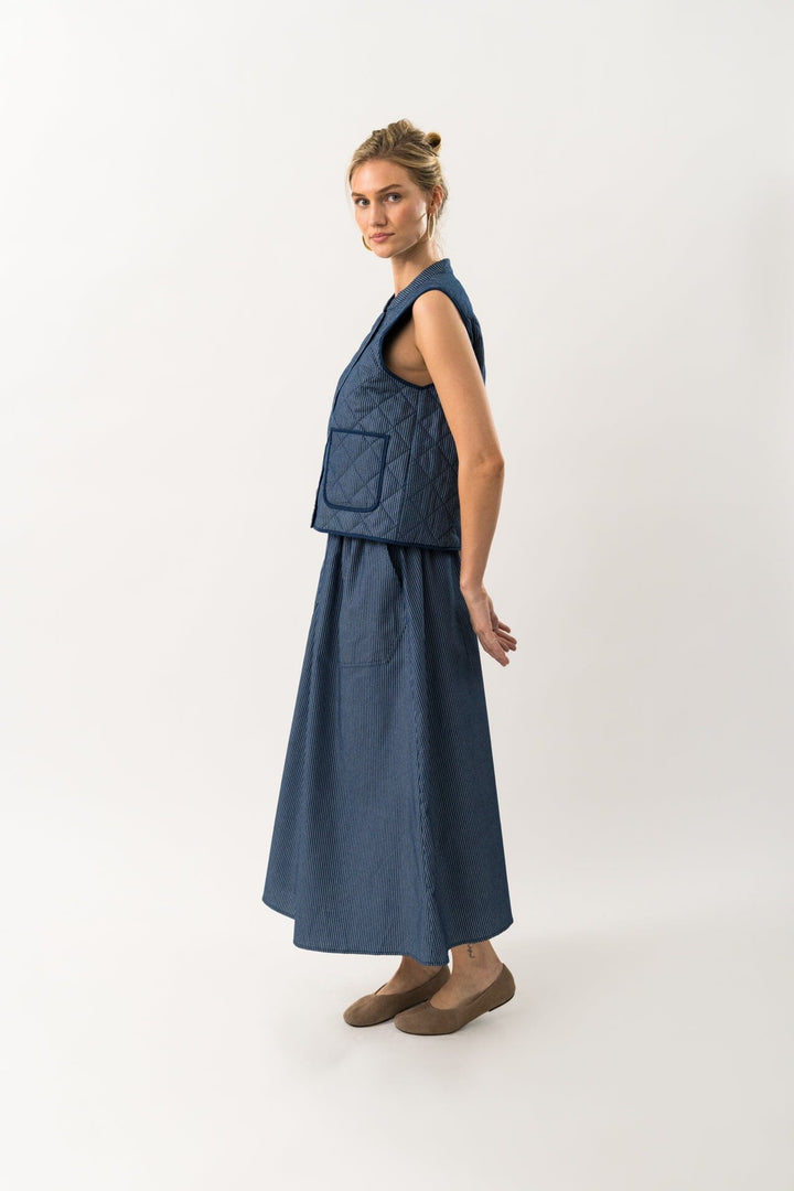 Lollys Laundry - Akanell Maxi Skirt 90060-2074 - 23 - Dark Blue Nederdele 