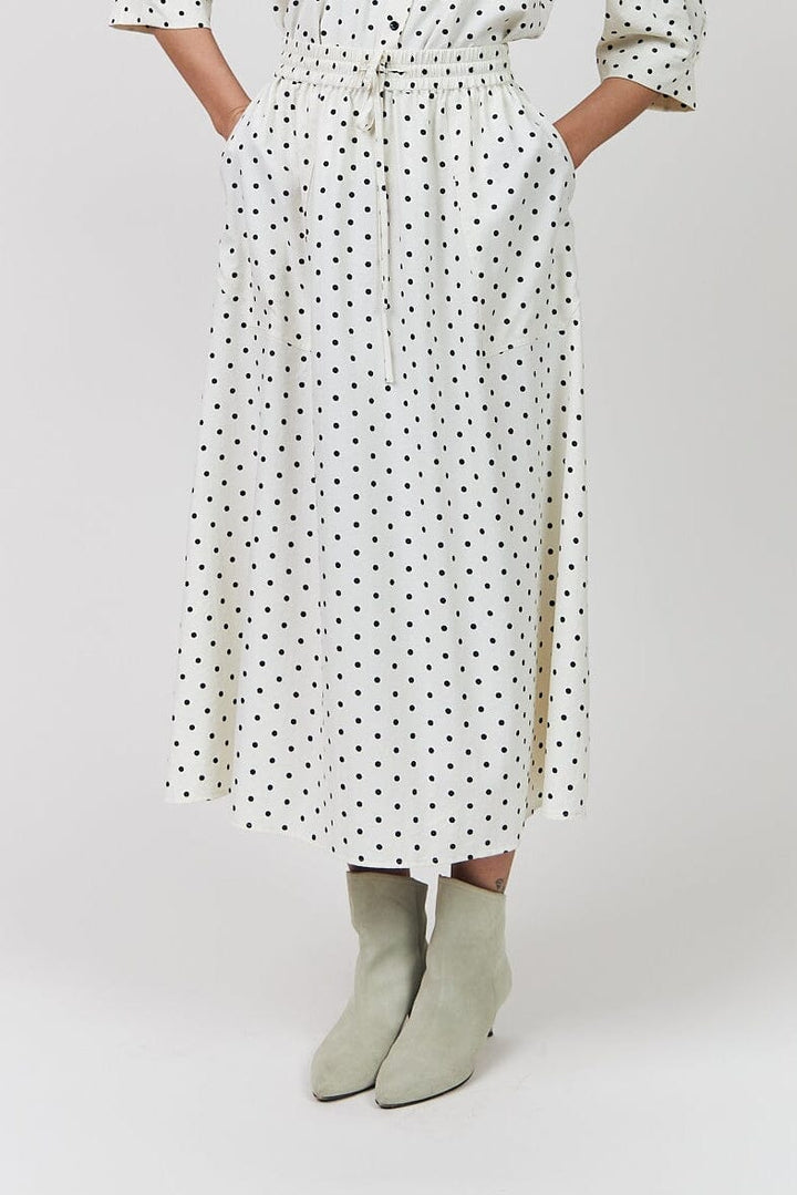 Lollys Laundry - Akanell Maxi Skirt26130-2053 - 76 Dot Print Nederdele 