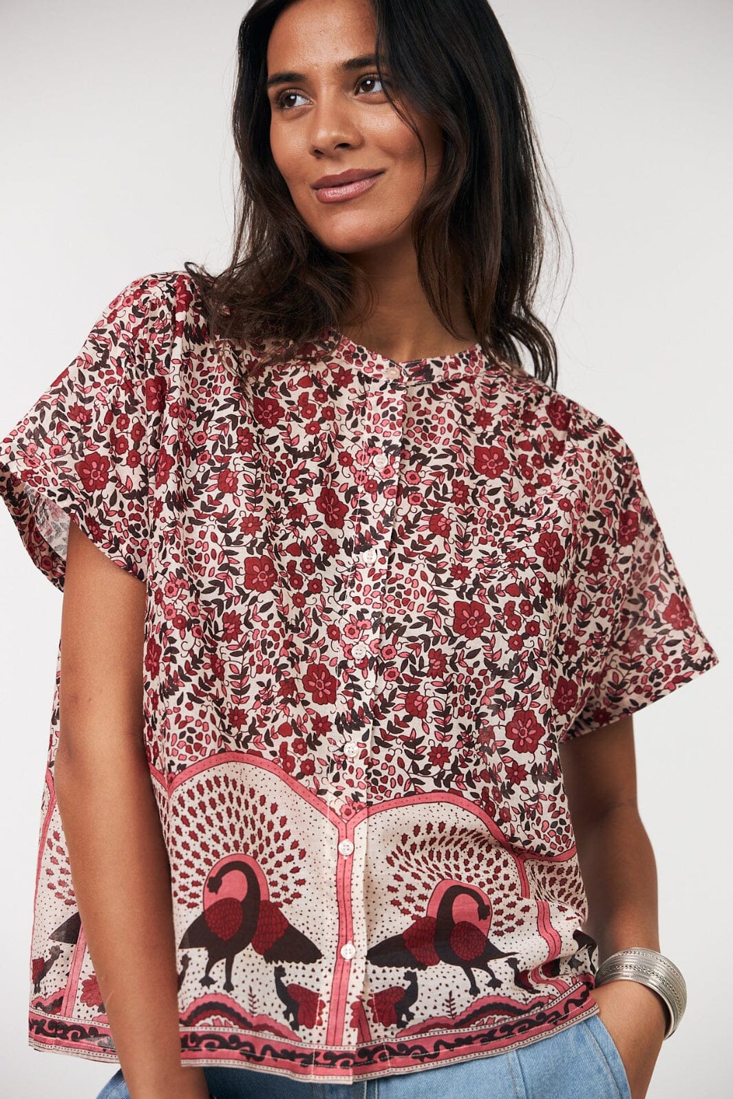 Lollys Laundry - Myall Shirt Ss26179-1060 - 30 Red Bluser 