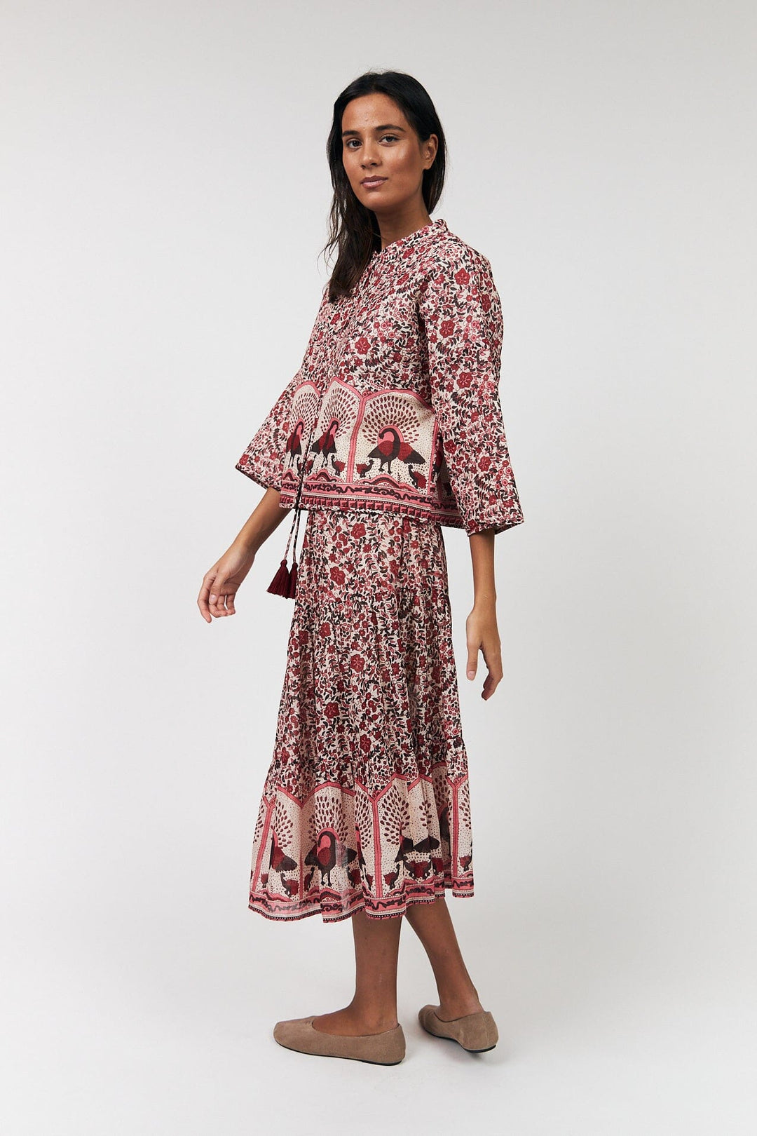 Lollys Laundry - Sunnyll Midi Skirt26179-2050 - 30 Red Nederdele 