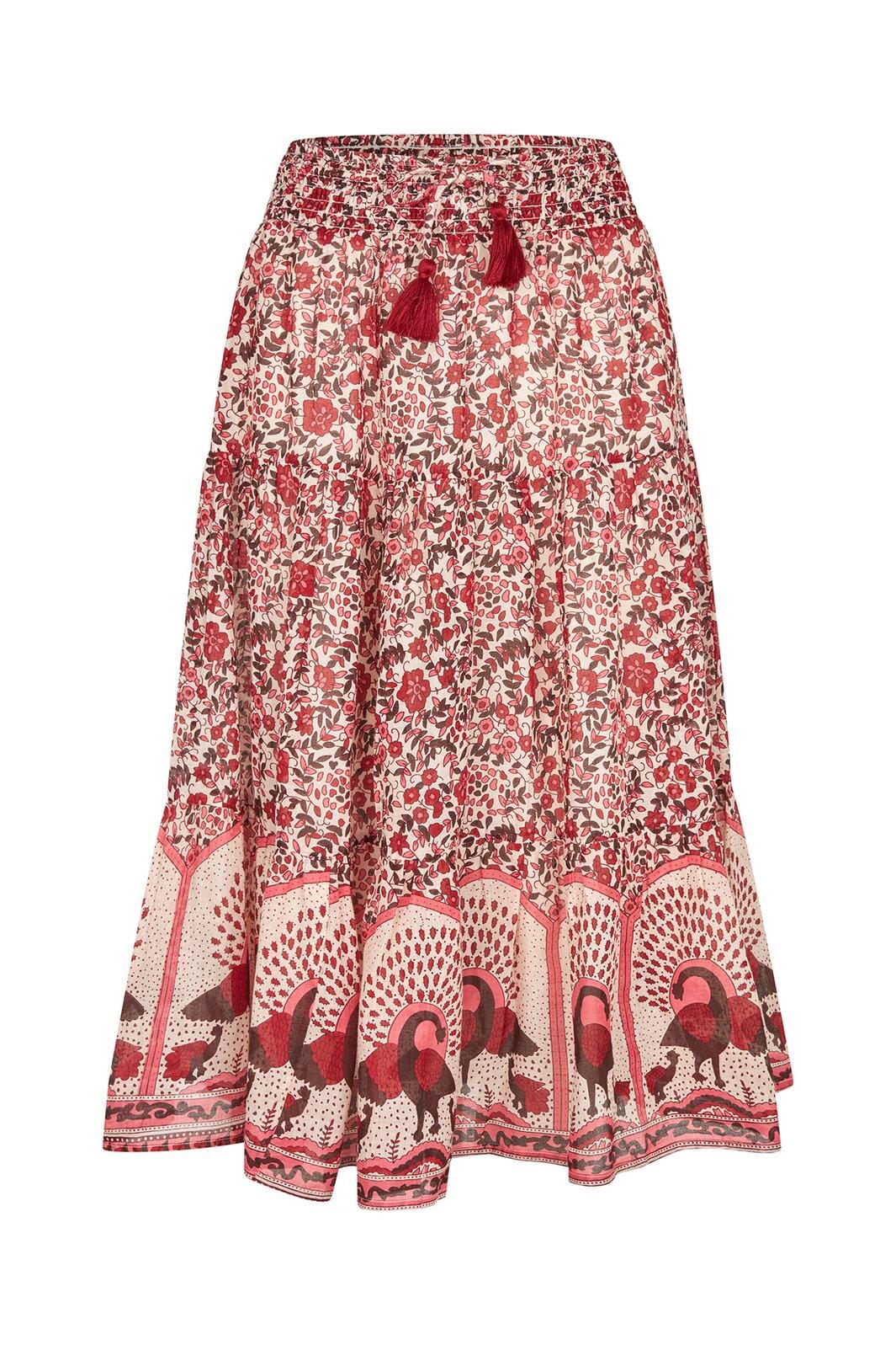 Lollys Laundry - Sunnyll Midi Skirt26179-2050 - 30 Red