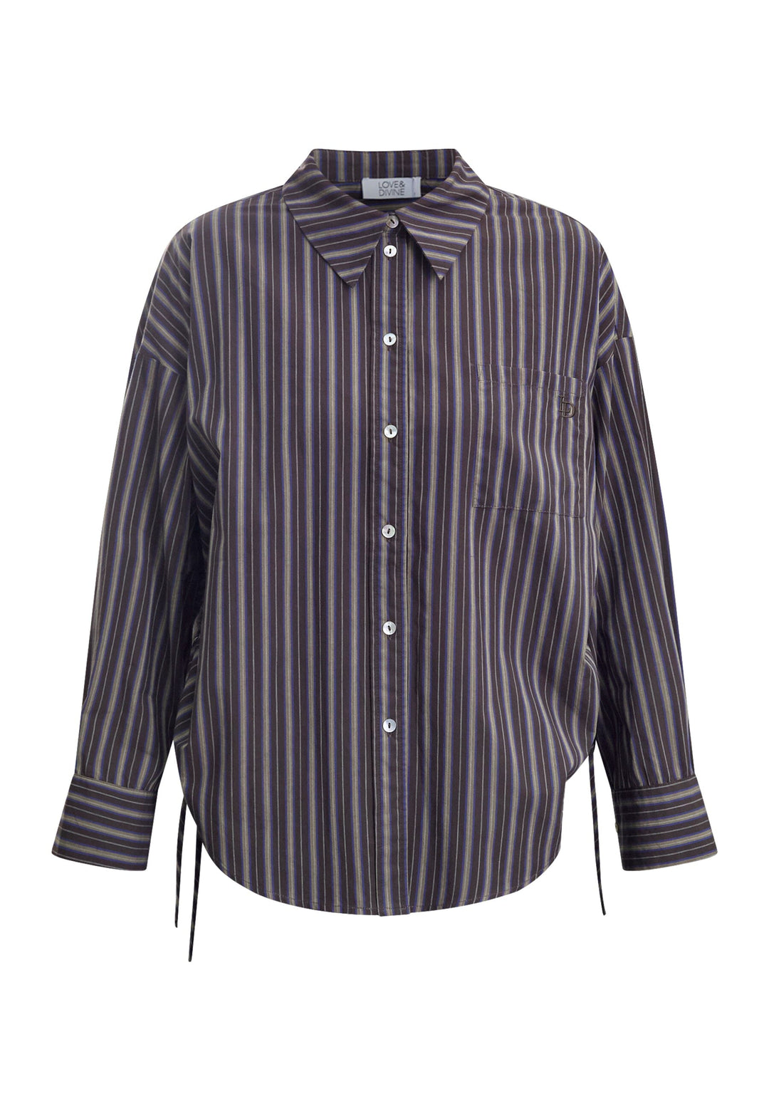 Love & Divine - Love1442-1 20572 - 830 - Brown Stripe Skjorter 