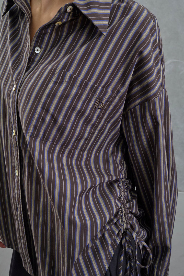 Love & Divine - Love1442-1 20572 - 830 - Brown Stripe Skjorter 
