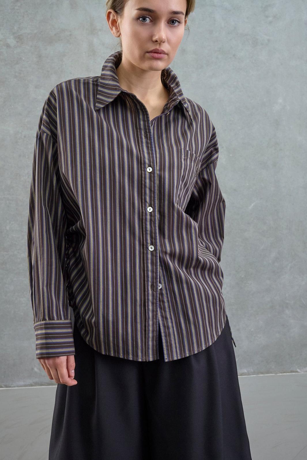 Love & Divine - Love1442-1 20572 - 830 - Brown Stripe Skjorter 
