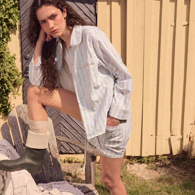 Maanesten - Sanha Shorts Summer Stripe Blue - 4128 Shorts 