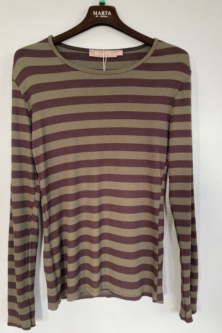 Marta Du Chateau - Mdcbegonia Ls Tee 7702 - Moro/Sottobosco