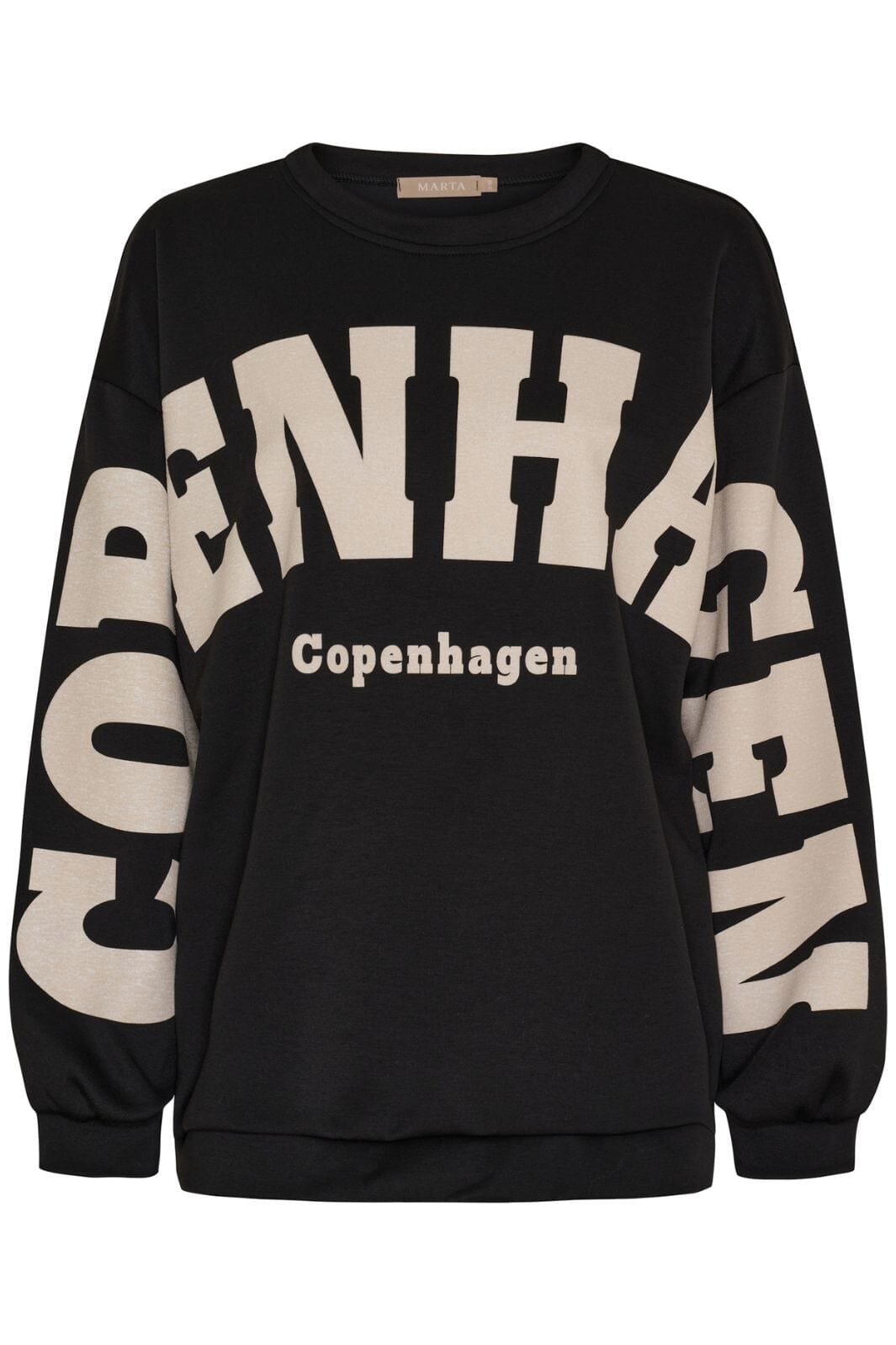 Marta Du Chateau - Mdchibiscus Sweatshirt 22659 - Black/White Sweatshirts 