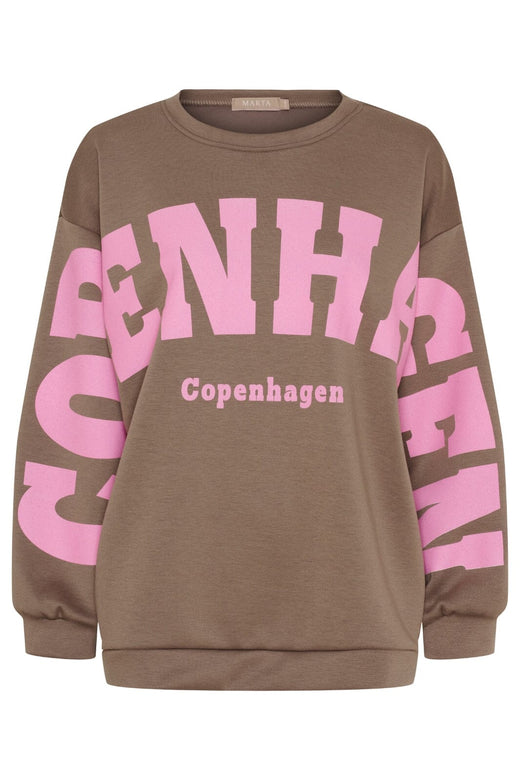 Marta Du Chateau - Mdchibiscus Sweatshirt 22659 - Fango Sweatshirts 