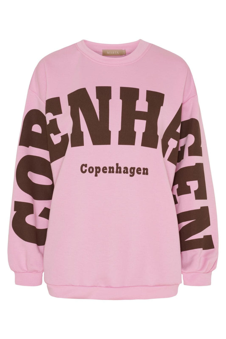 Marta Du Chateau - Mdchibiscus Sweatshirt 22659 - Pink Sweatshirts 