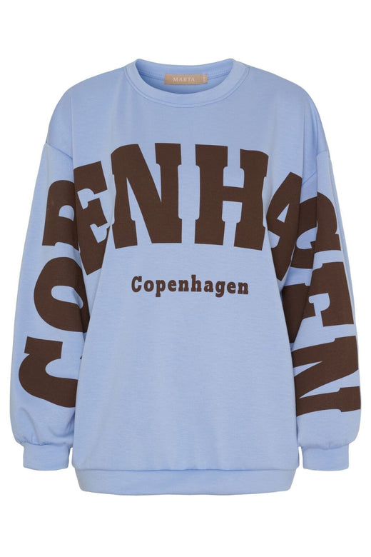 Marta Du Chateau - Mdchibiscus Sweatshirt 22659 - Sky Blue Sweatshirts 