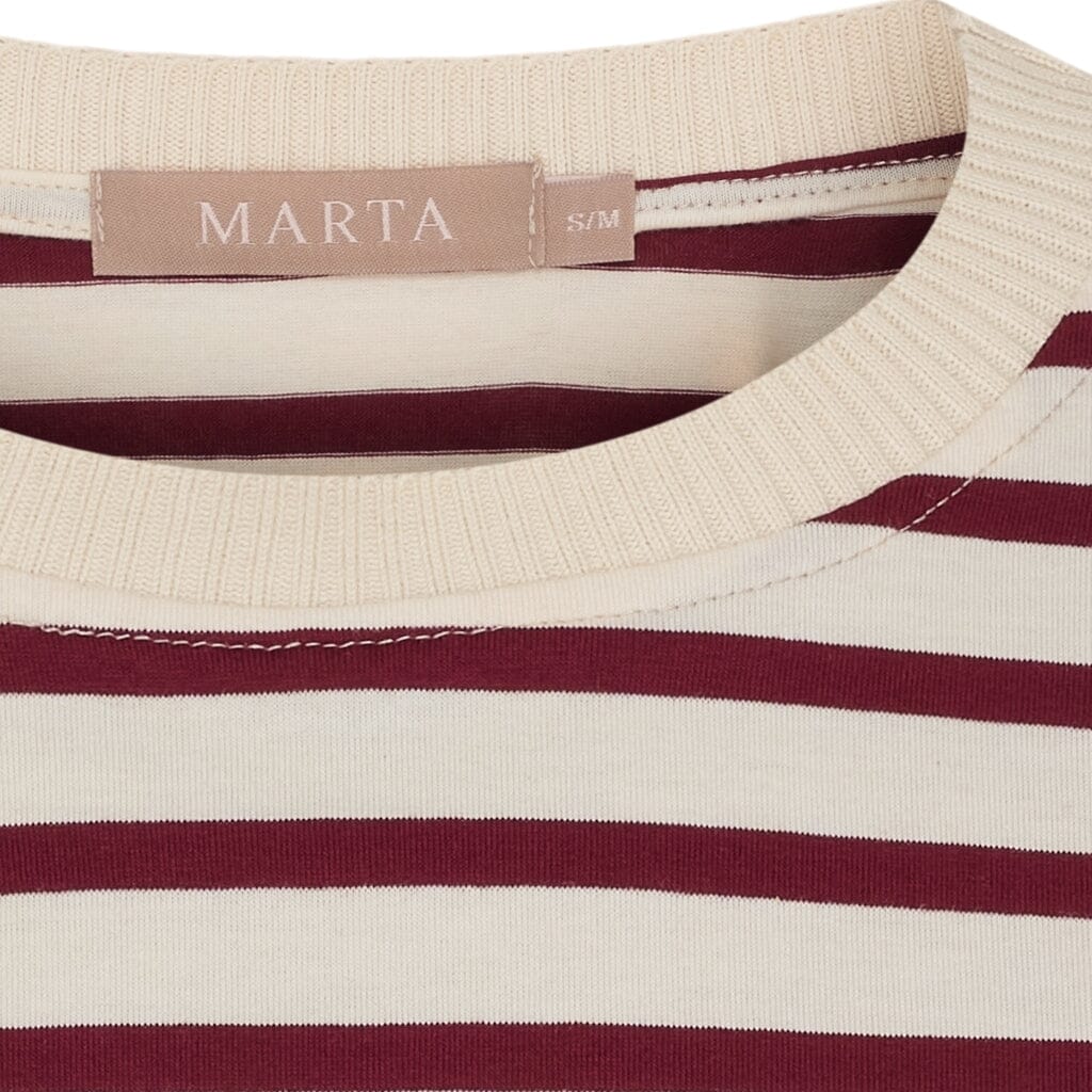 Marta Du Chateau - Mdckara Ls Tee 58709 - Bordeaux Bluser 