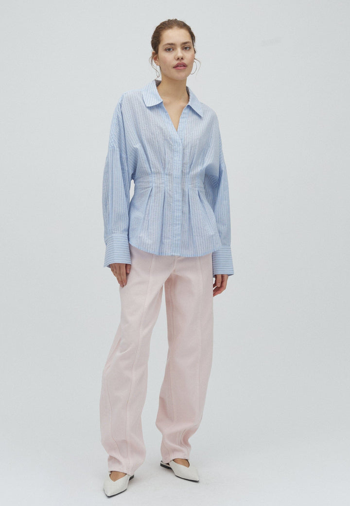 MbyM - Isidor-M 63481221 - U42 - Light Blue White Stripe Skjorter 