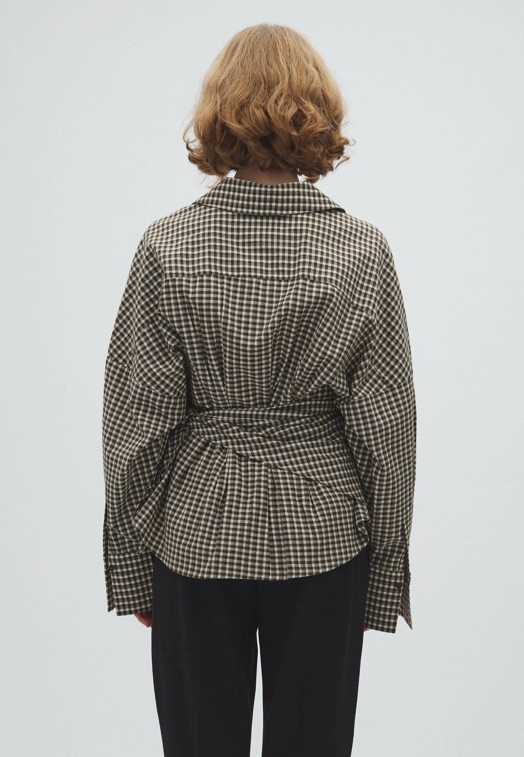 MbyM - Isidor-M 65581221 - Z19 - Smoked Olive Check Bluser 