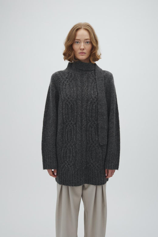 MbyM - Xandra-M 65391511 - 635 - Charcoal Melange Strikbluser 