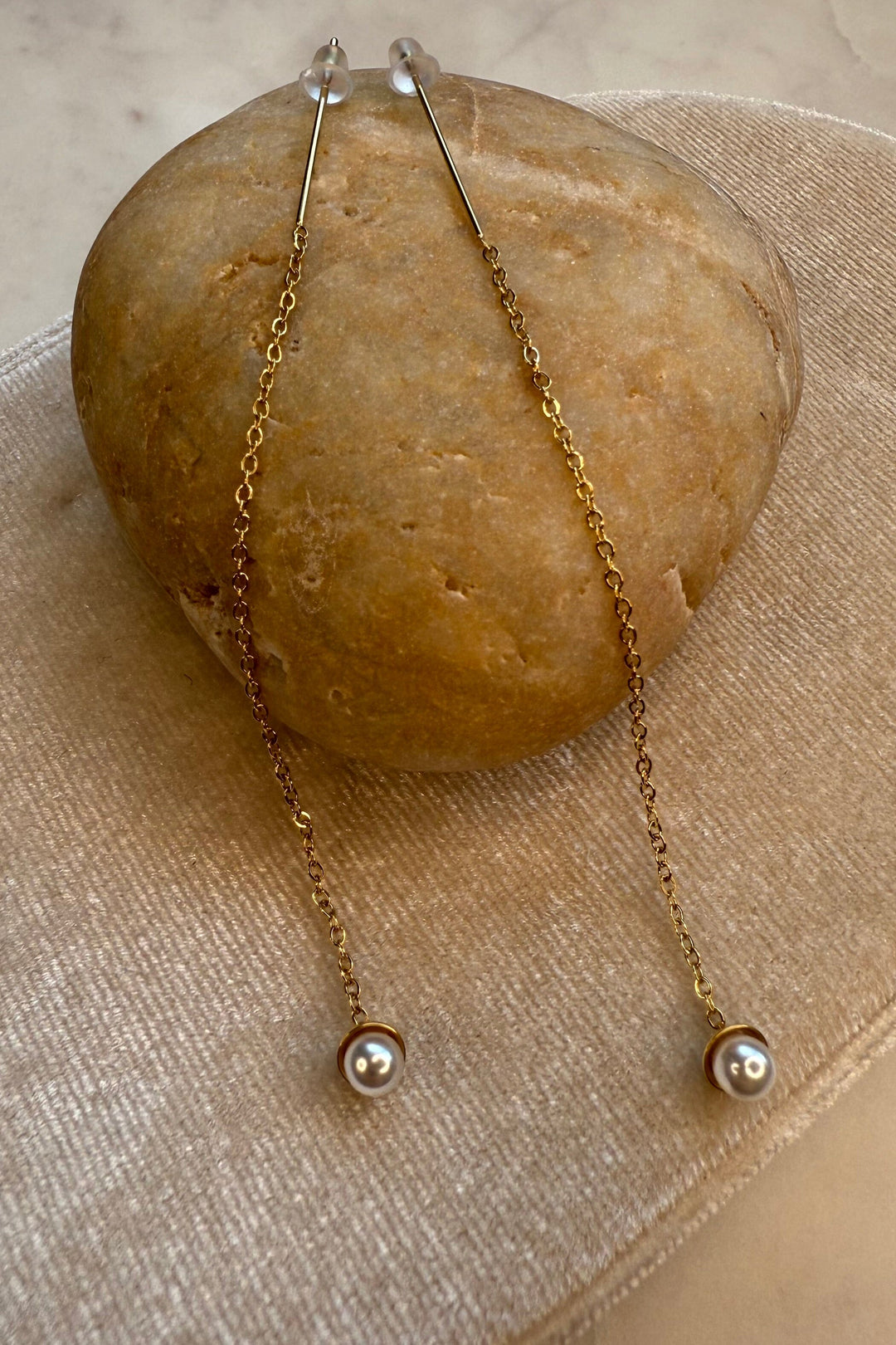 Mellow Moon - Catalina Pearl Earring - Golden Øreringe 