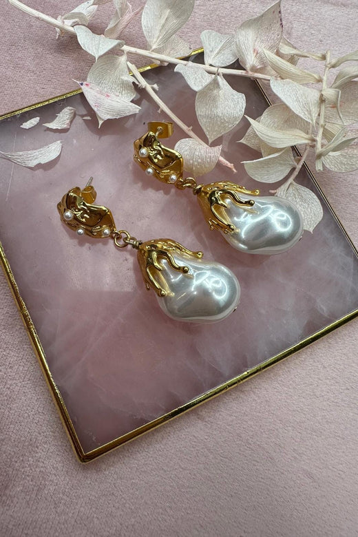 Mellow Moon - Emma Earring - Forgyldt Øreringe 