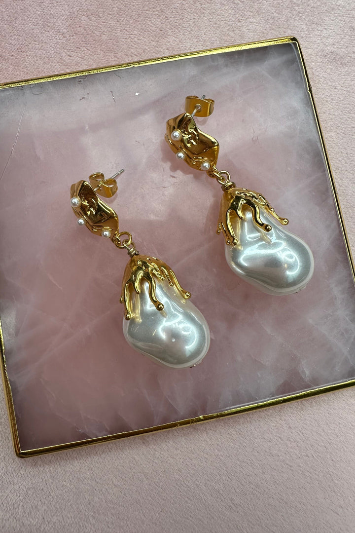 Mellow Moon - Emma Earring - Forgyldt Øreringe 