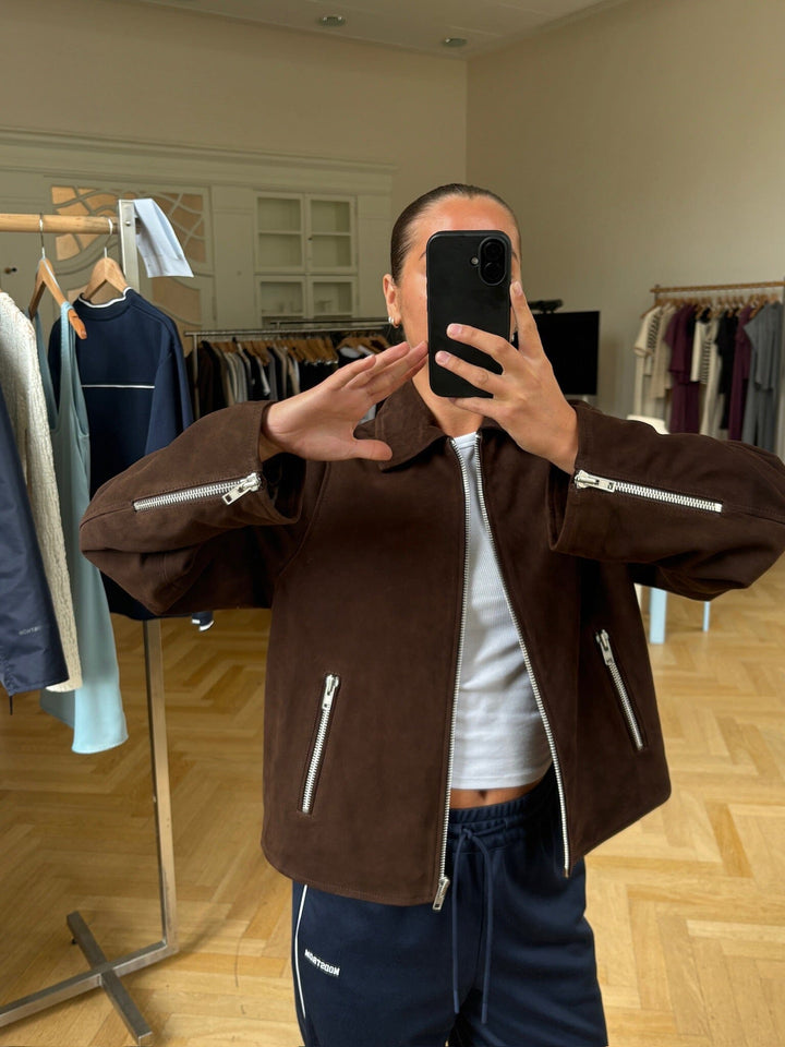 Modström - Nimamd Suede Jacket 59123 - 5508 - Seal Brown Blazere 