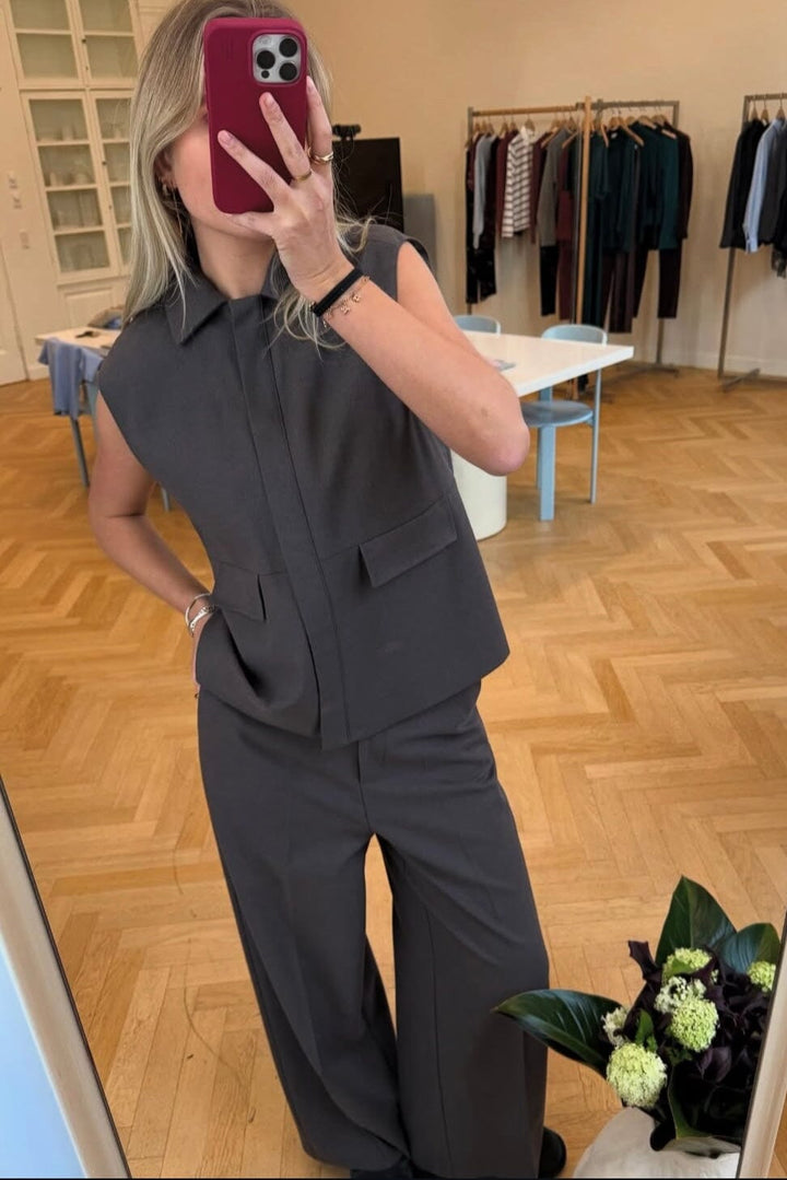 Modström - Primrosemd Pants 58651 - 7061 - Dark Shadow Bukser 