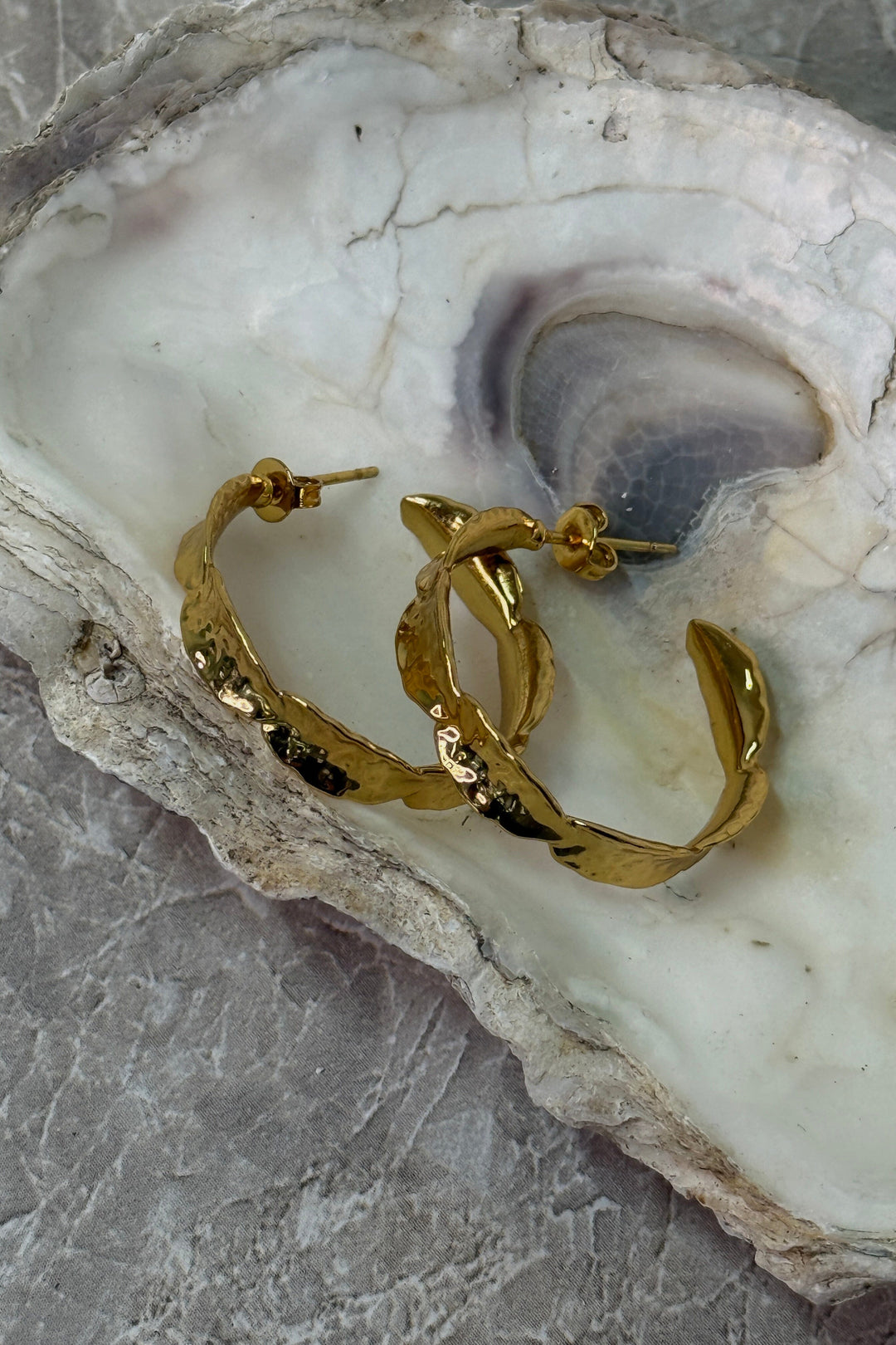 Molly&My Jewellery x Melanie Due - Leaves - Forgyldt Øreringe 