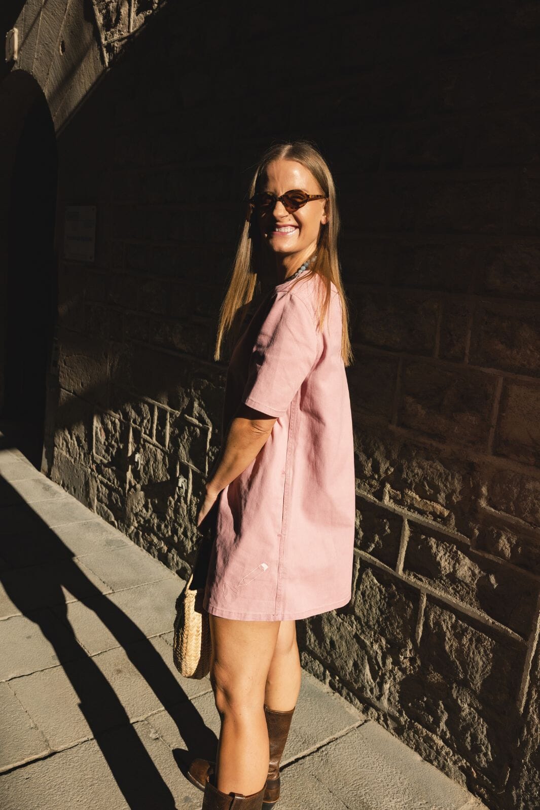 Molly&My x Julie Elsebeth - Lotte Dress - Dark Pink 