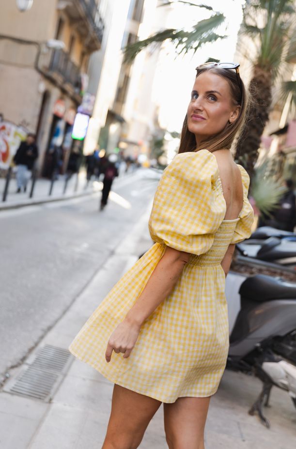Molly&My x Julie Elsebeth - Rigmor Dress - Lemon Checks Kjoler 
