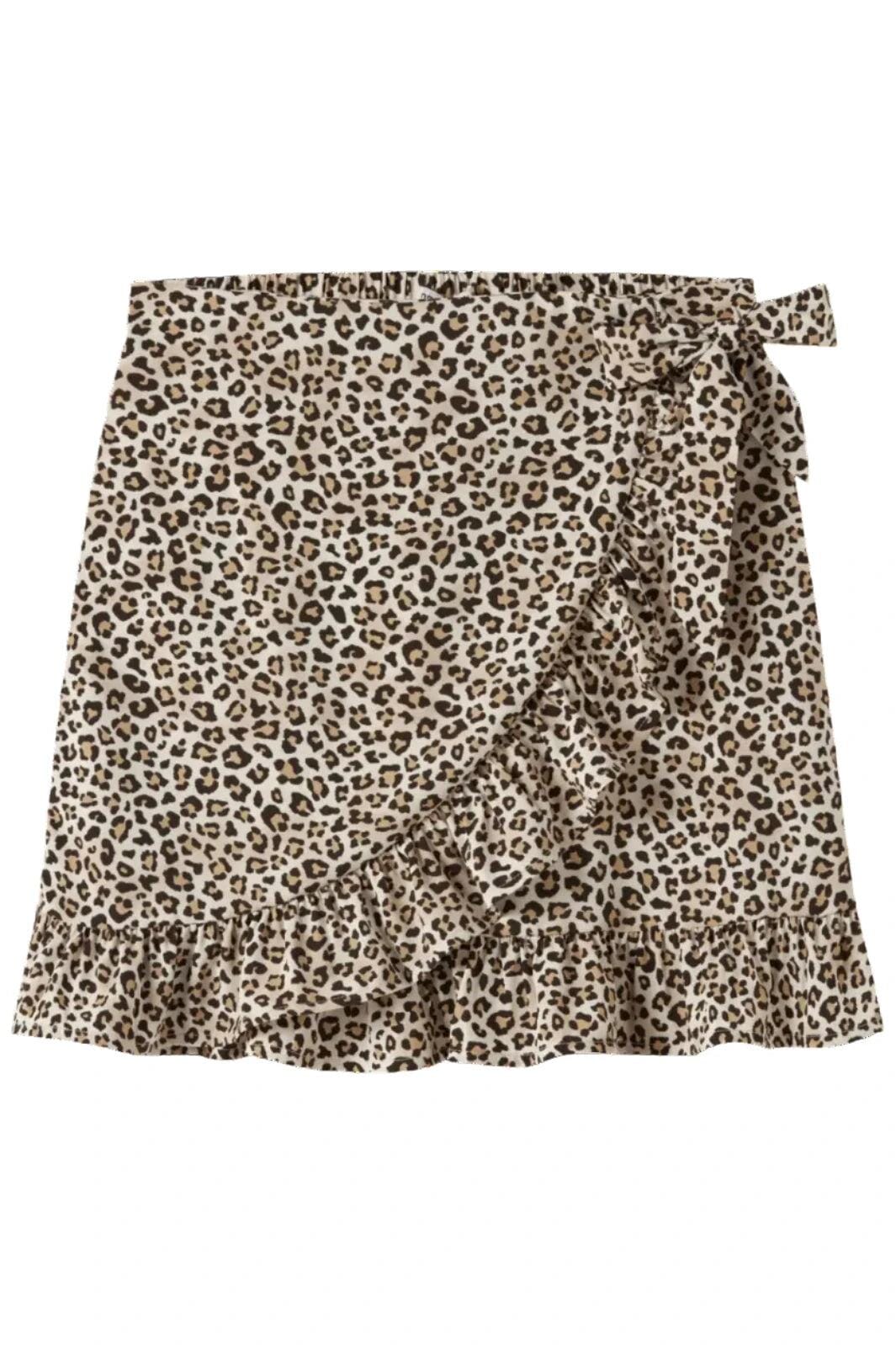 Name It - Nkfvinaya Wrap Skirt - 5095454 Turtledove Leopard Nederdele 