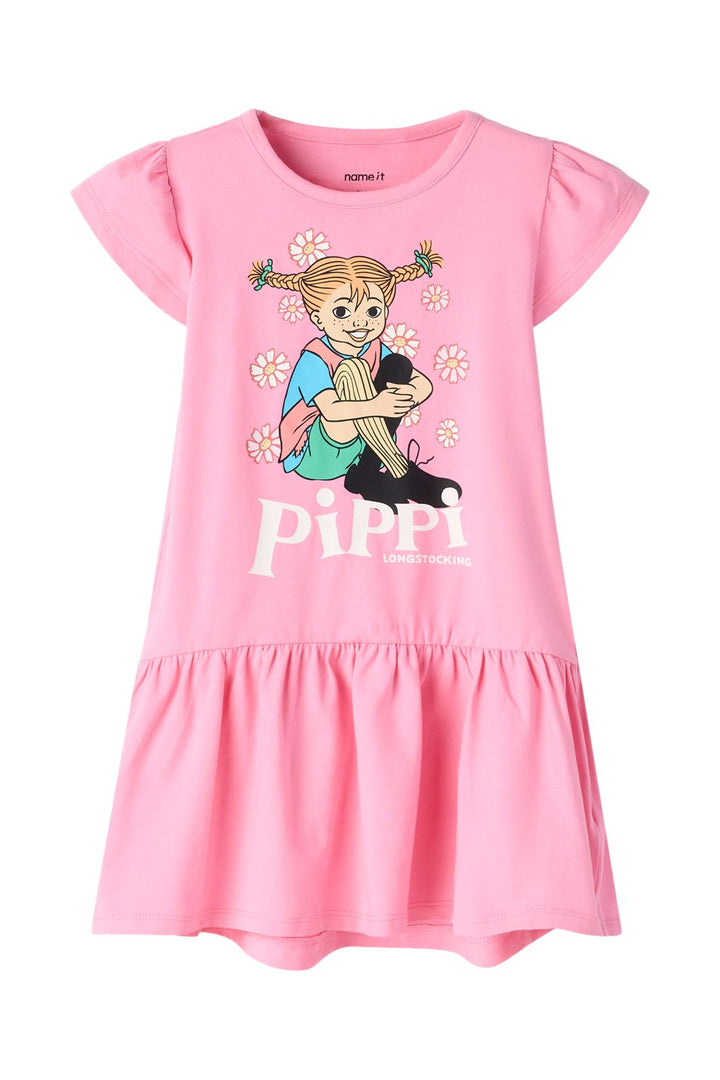 Name It - Nmfamea Pippi Ss Dress Sky - 5089247 Pink Drink
