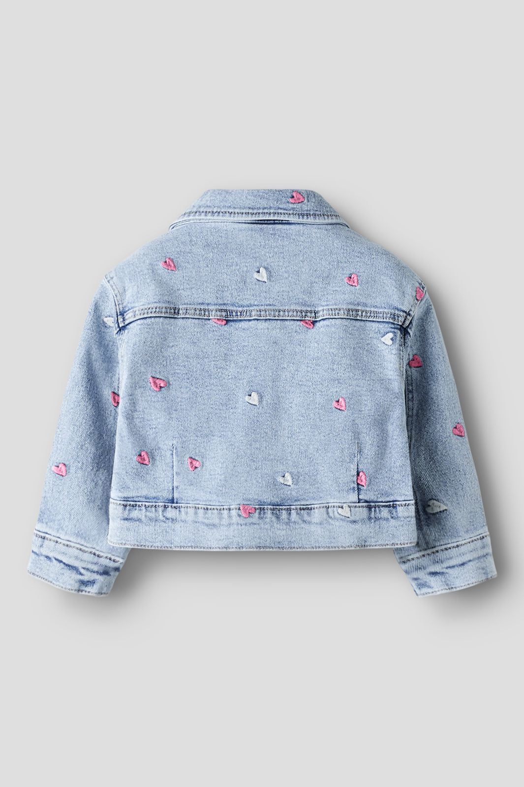 Name It - Nmfelisa Emb Jacket 2633-Fr T - 4893789 Light Blue Bleached Denim
