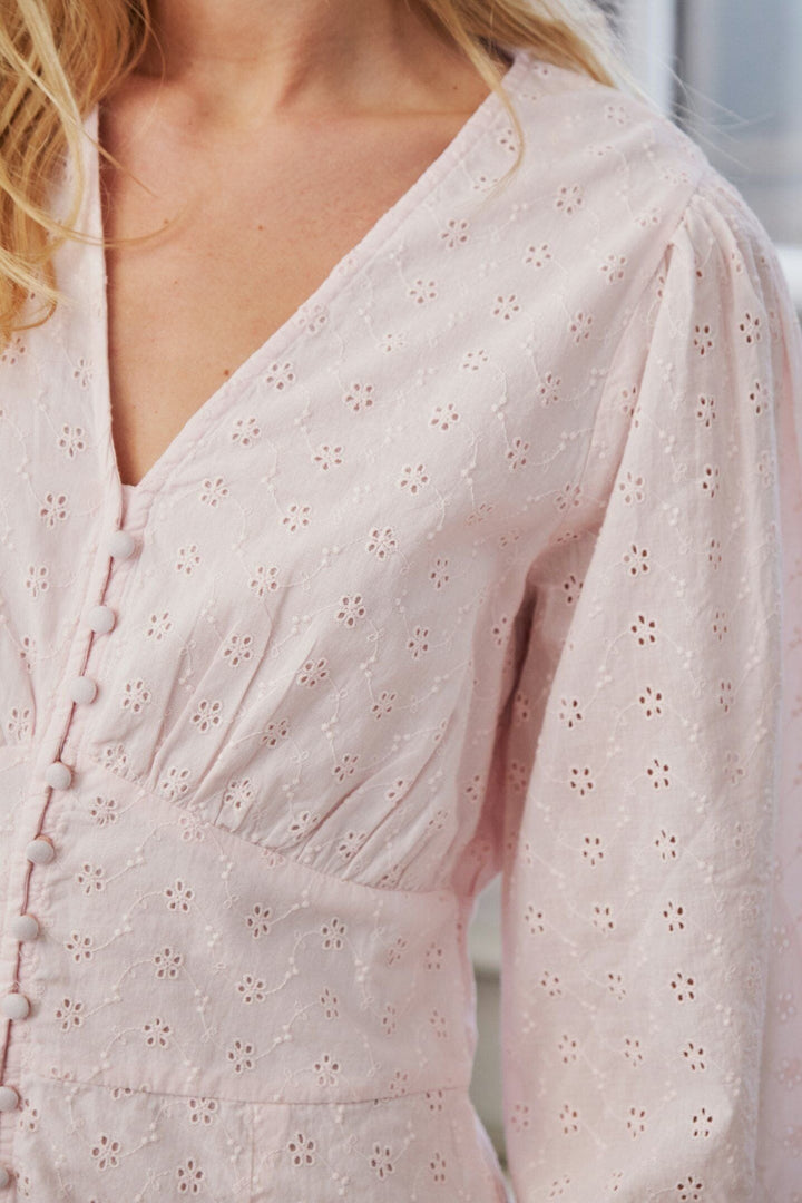 Neo Noir - Alto Embroidery Dress 166017 - 754 - Light Pink Kjoler 