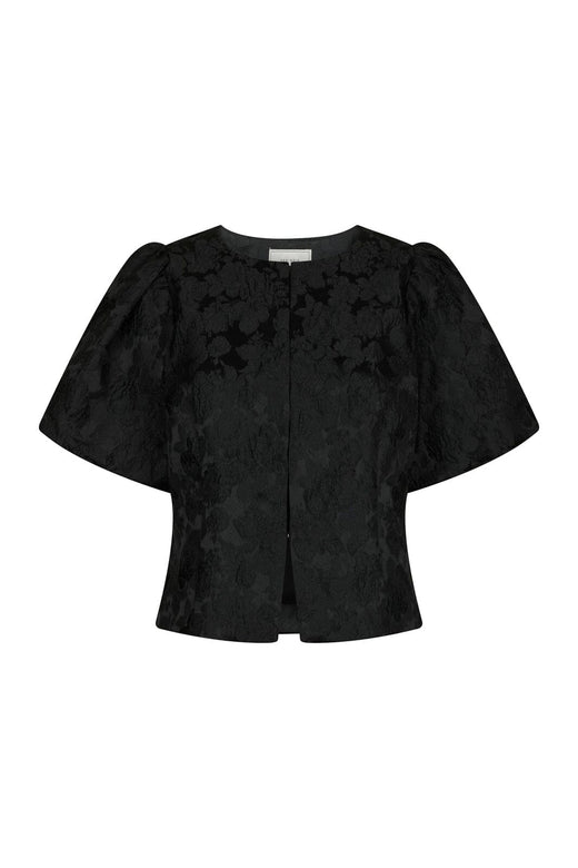 Neo Noir - Anela Flower Brocade Blouse 166905 - 100 - Black