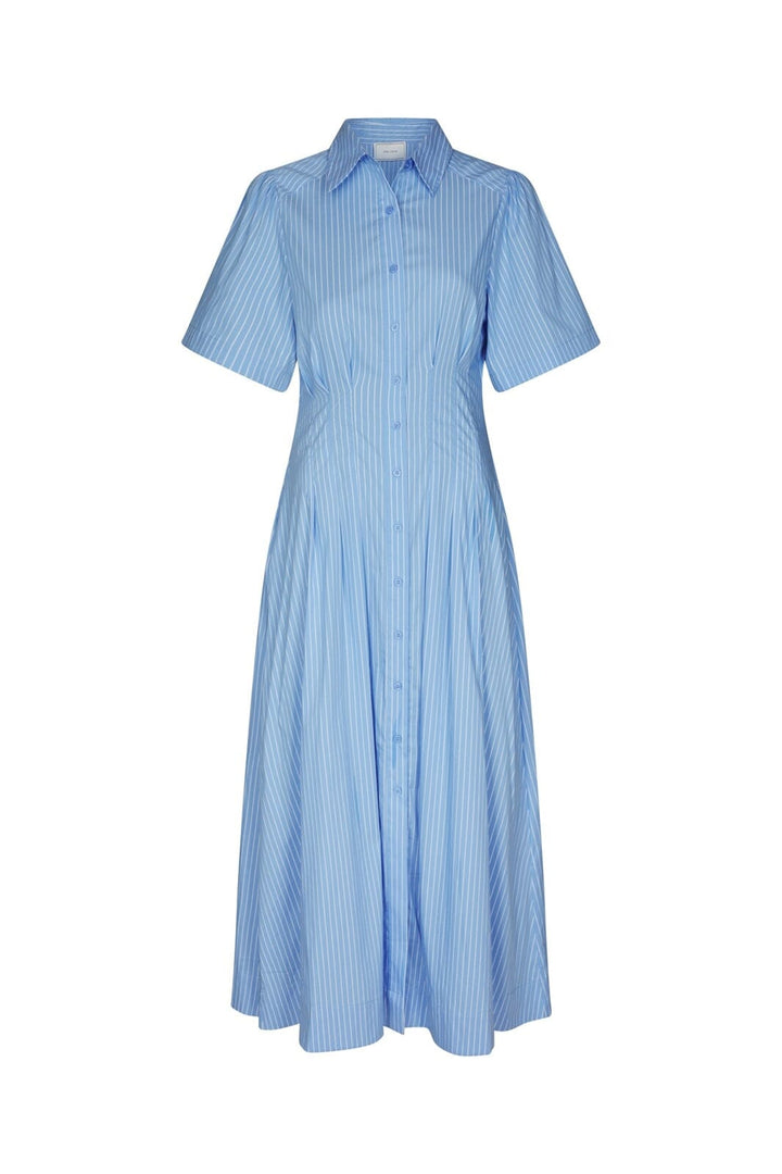 Neo Noir - Baia Stripe Poplin Dress 167585 - 145 - Light Blue