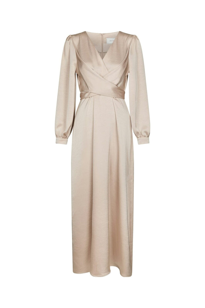 Neo Noir - Bretti Heavy Sateen Dress 168431 - 720 - Champagne