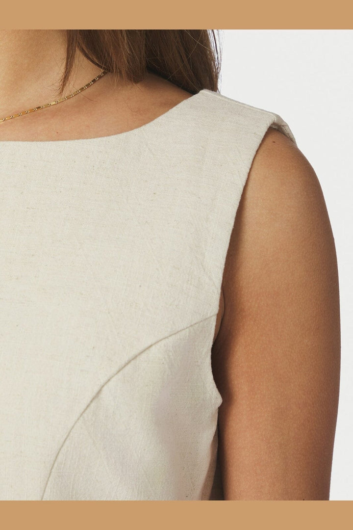 Neo Noir - Bruna Ramie Dress 162899 - 815 - Natural